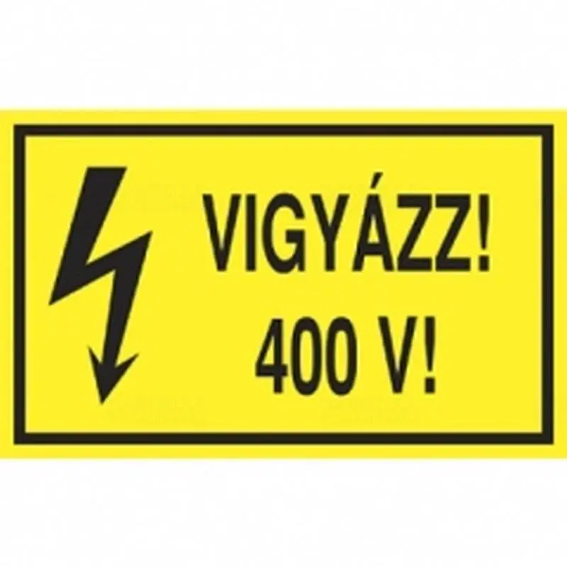 Vedd meg most Matrica60x100mm (High Voltage 400V) vinil öntapadó