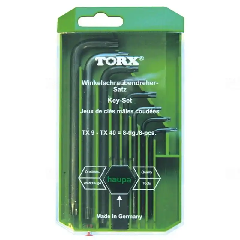 HAUPA 100941 Torx imbuszkulcs készlet 8db (Tx 9-40) feketített Expressz szállítás