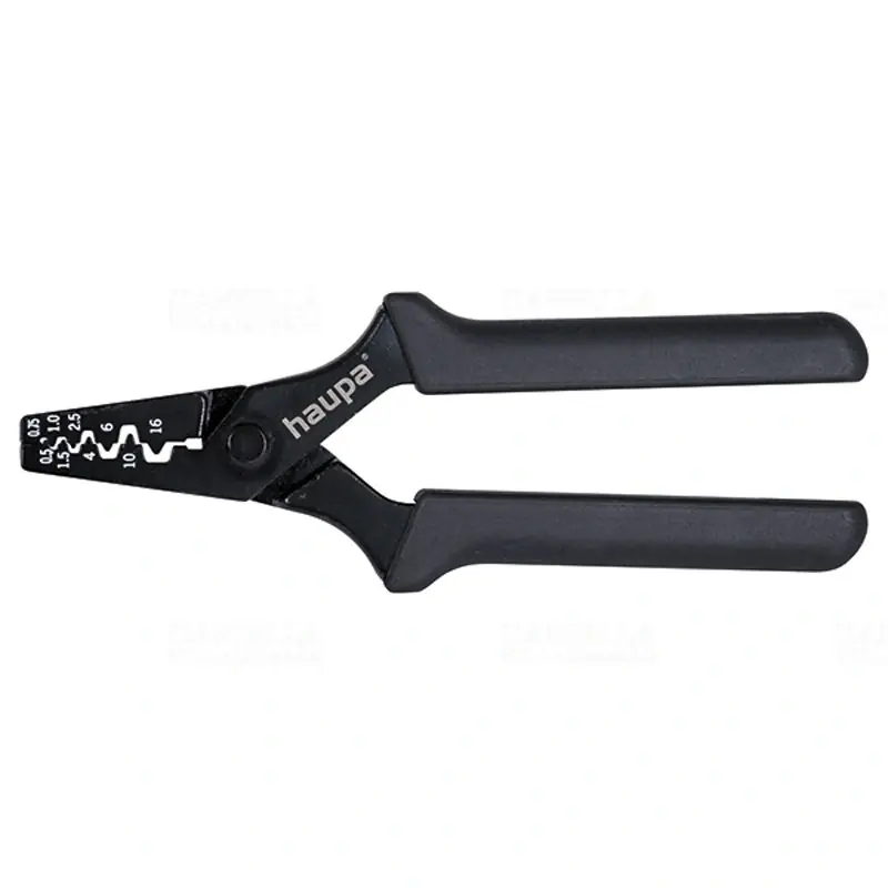 Csak ma HAUPA 210818 Érvéghüvelyprés, vágó és csupaszító funkcióval, 0,25-2,5mm2