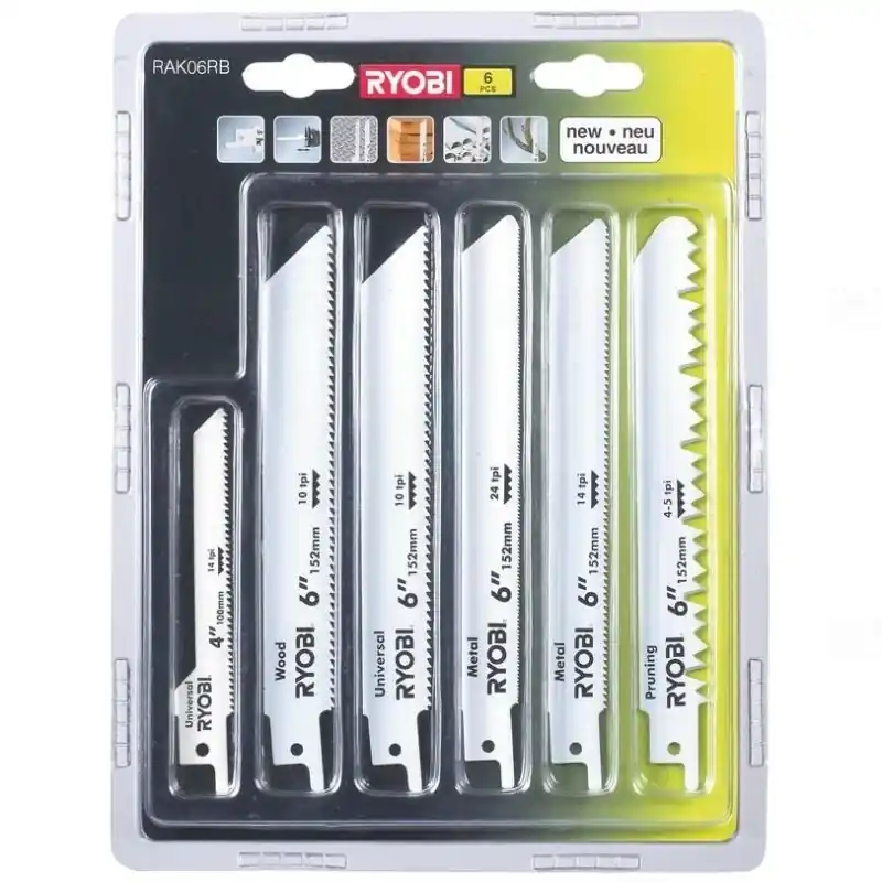 Expressz szállítás Ryobi szúrófűrészlap szett 6db RAK06RB