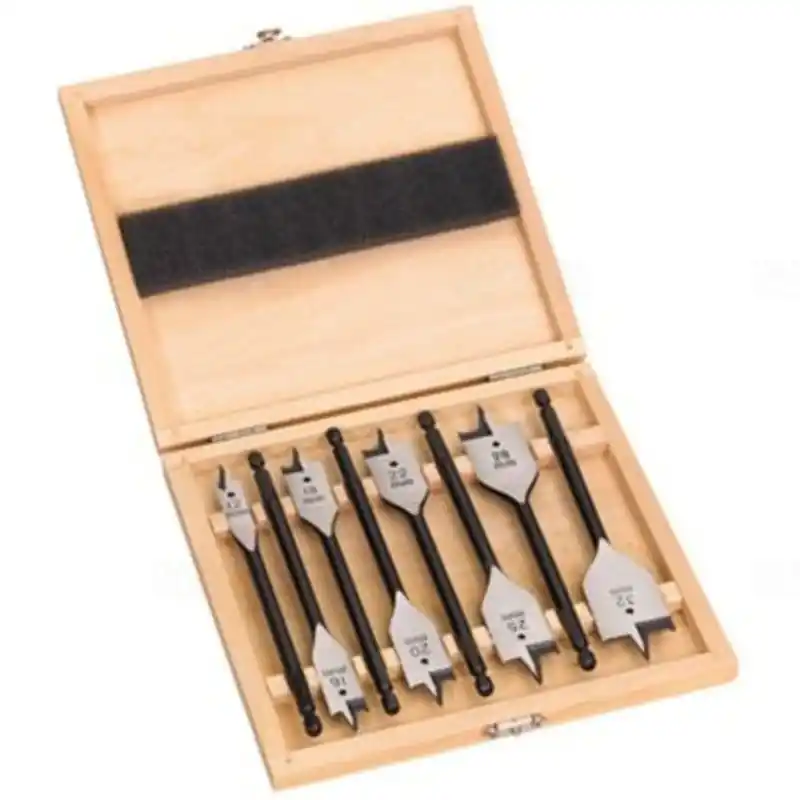 Akció Milwaukee 8db-os laposfúró készlet fa dobozban 12/16/18/20/22/25/28/32 4932352504