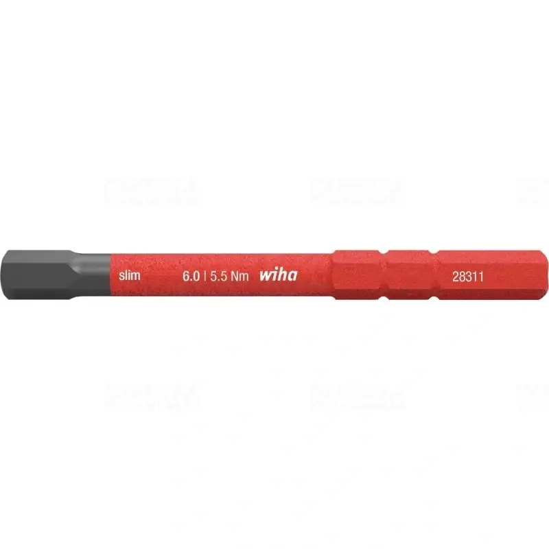Kiárusítás Wiha 37227 Csavarhúzó imbusz bit szár 6,0x75 mm, SlimBit, 1000V
