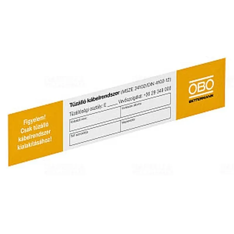 Vedd meg most OBO KS-E HU Jelölőtábla funkciótartáshoz 250x43mm 7205434