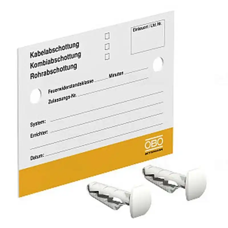 Biztonságos fizetés OBO KS-S DE Jelölőtábla funkciótartáshoz 100x70mm 7205425