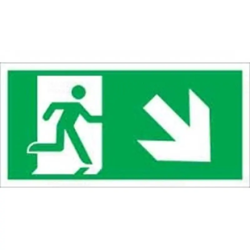 Vedd meg most Matrica 148x297mm (Menekülési útvonal jobbra - lépcsőn le - utánvilágító) vinil öntapadó