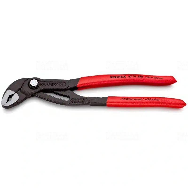 KNIPEX Cobra Hightech vízpumpa-fogó csúszásgátló műanyaggal borítva szürkére foszfátozott 250mm (8701250) Gyors szállítás