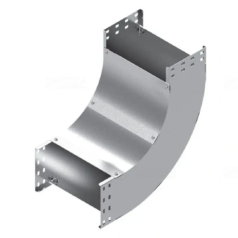 Korlátozott ajánlat BAKS LUPNJ100H110 Kábeltálca sarokidom 90 fokos 110x100mm függőleges, fedéllel 131255