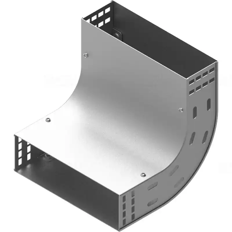 BAKS LUNJ50H60 Kábeltálca sarokidom 90 fokos 60x50mm függőleges, szalaghorganyzott, fedéllel 130966 Expressz szállítás