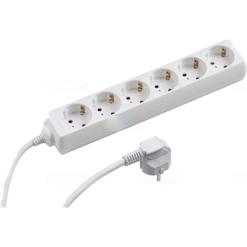 Legjobb ár Asztali elosztó 6-os, 1,4m, fehér 16A, 250V, 3x1,0mm2 321157