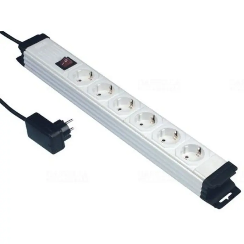 Hálózati elosztó 6db aljzat 2fm vezetékkel, kapcsolóval (H05VV-F 3x1 mm2) 321143 Biztonságos fizetés