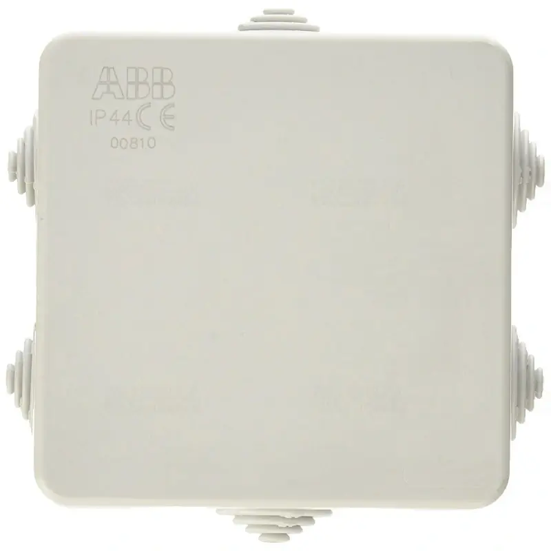 Kötődoboz 80x80x40mm felpattintható fedéllel, IP44, kábelbevezetővel ABB M008100000 Kiváló minőség