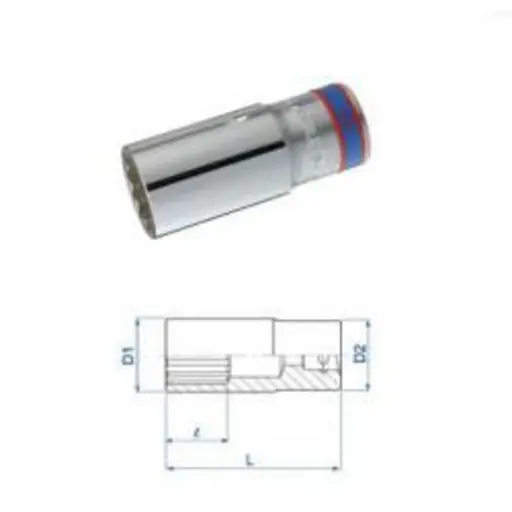 Alacsony ár King tony kézi hosszú dugókulcsfej 1/2coll 8mm 12* crv