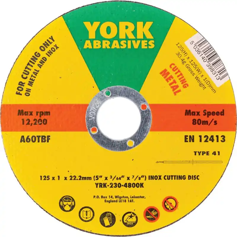 125X1X22.23MM A60TBF INOXVÁGÓKORONG,T41 Pénzvisszafizetés